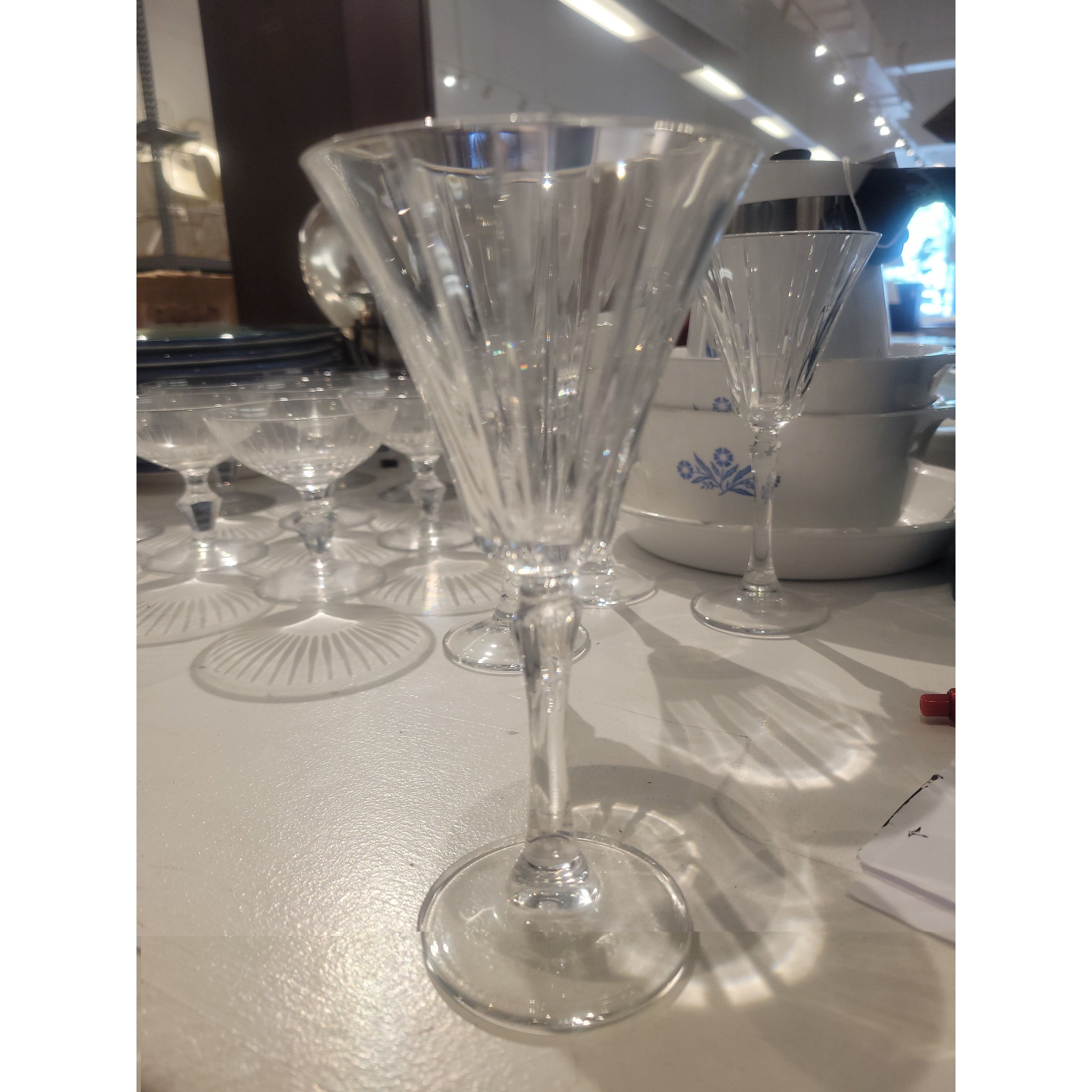 SET of 4 Crystal Wine Goblets