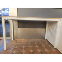 White Metal Parsons Desk w/ Wood Top by R&B