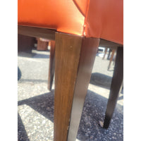 SET of 3 Orange Vinyl Side Chairs - AS IS - colletteconsignment.com
