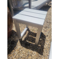 Aluminum Square Side Table w/ White Slat Top by Gandia Blasco