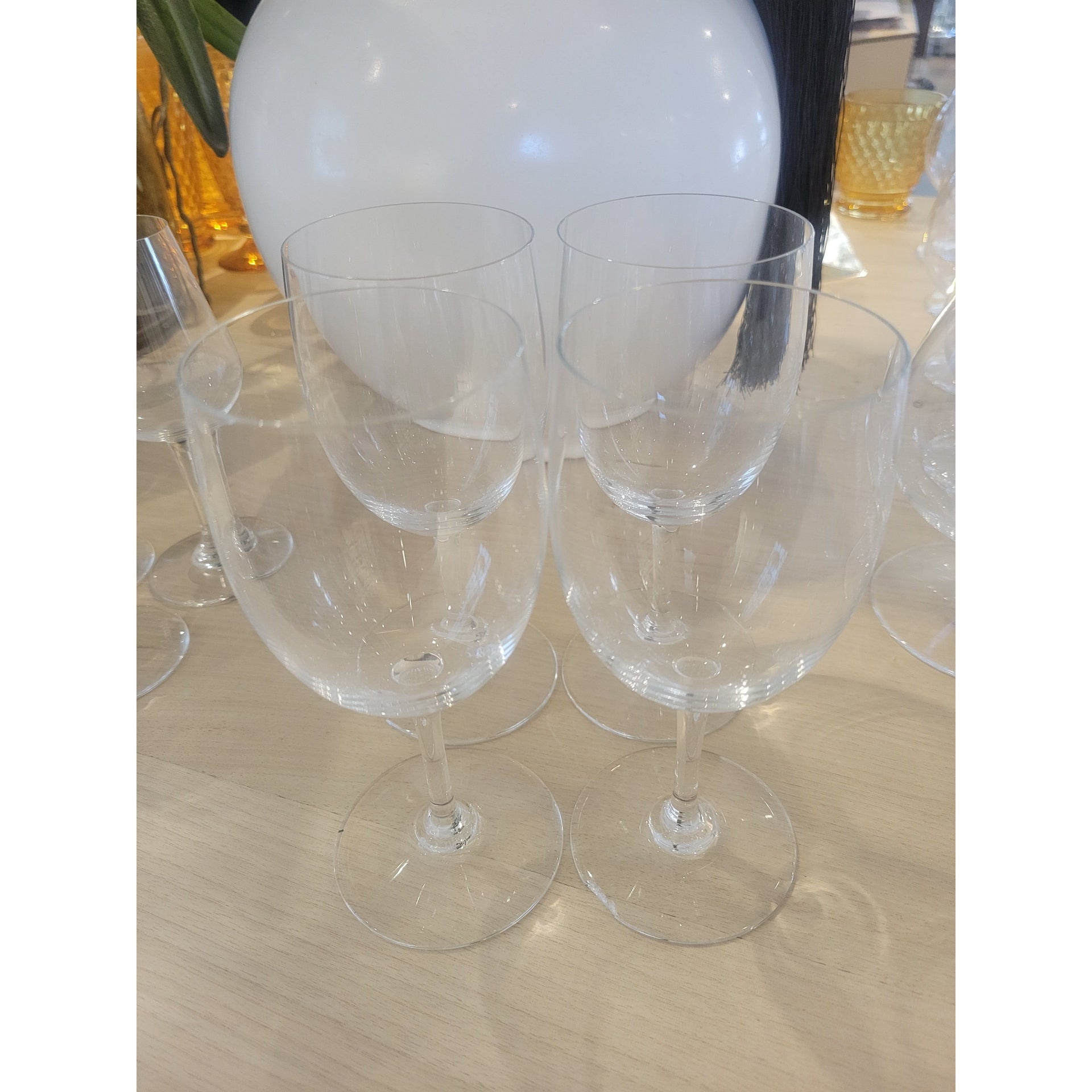 SET of 4 Crystal White Wine Glasses by Baccarat