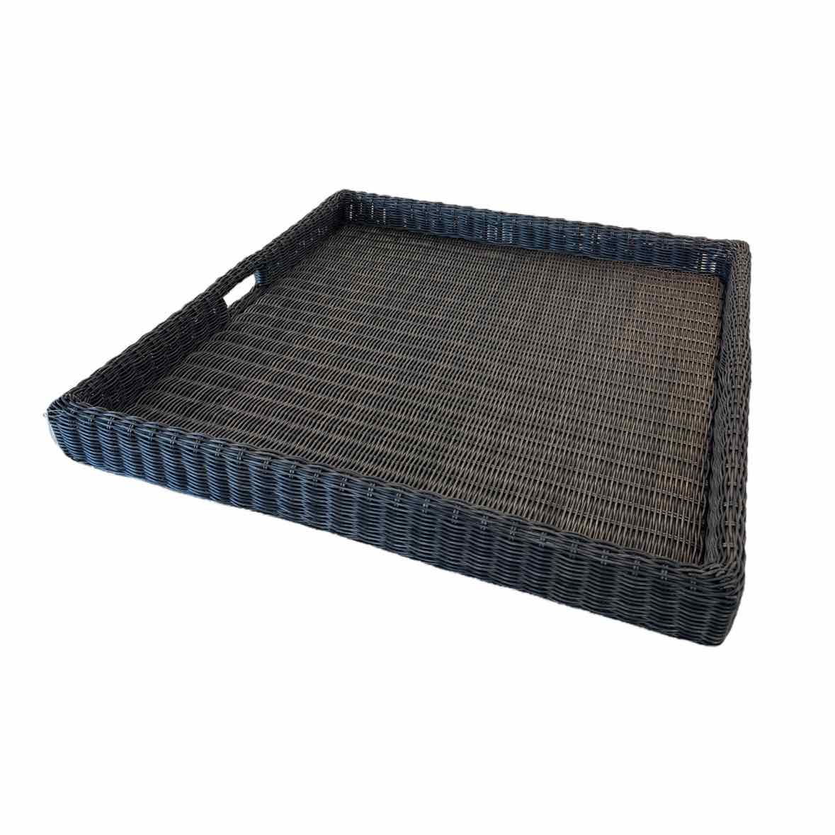 Large Rattan Square Tray