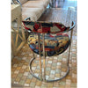 SET of 4 Picasso Style Upholstered Chrome Chairs