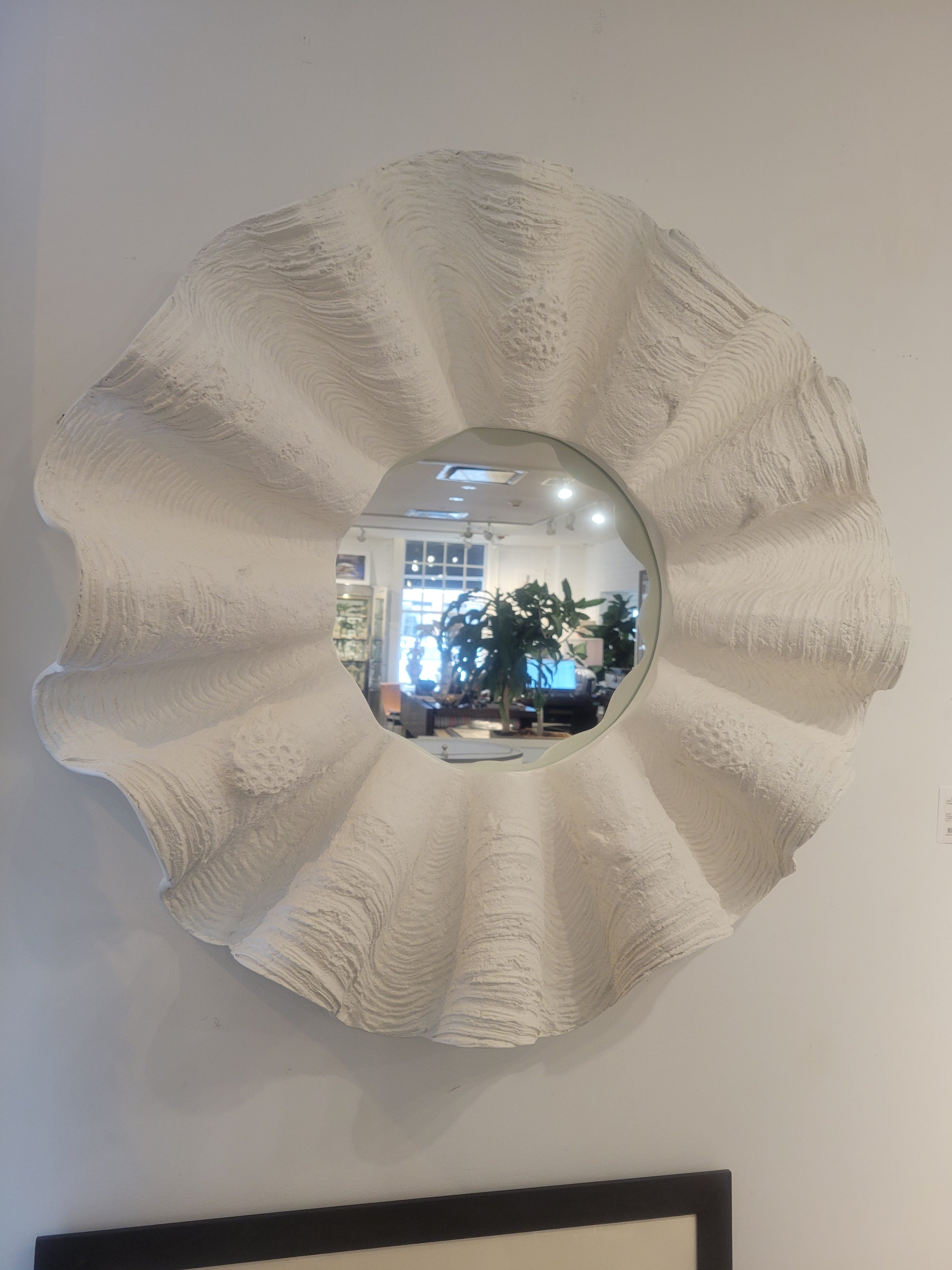 3-ft White Resin Clamshell Mirror