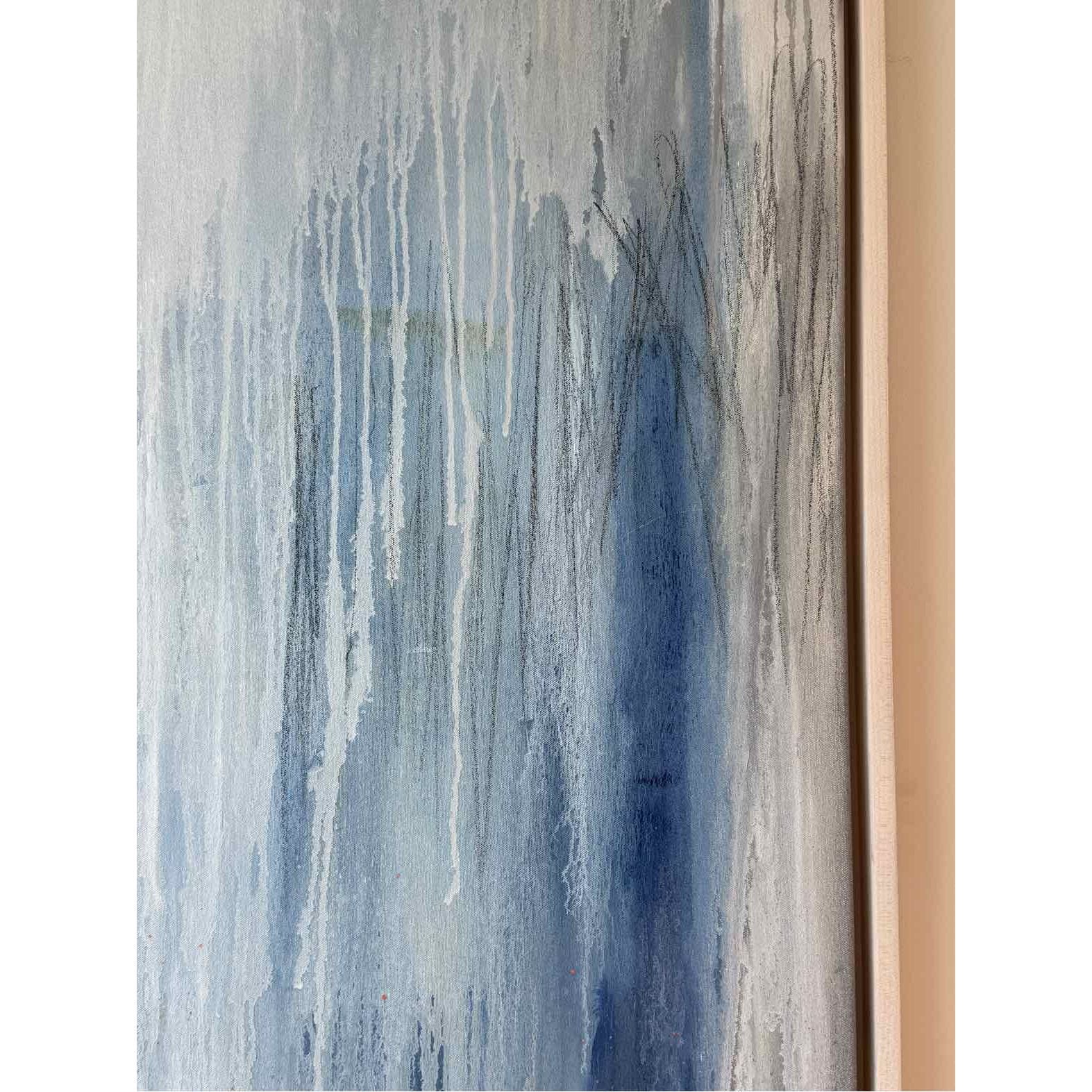 PAIR of 'Hidden History' 2014 Paintings in White Frames by Mary Nelson Sinclair
