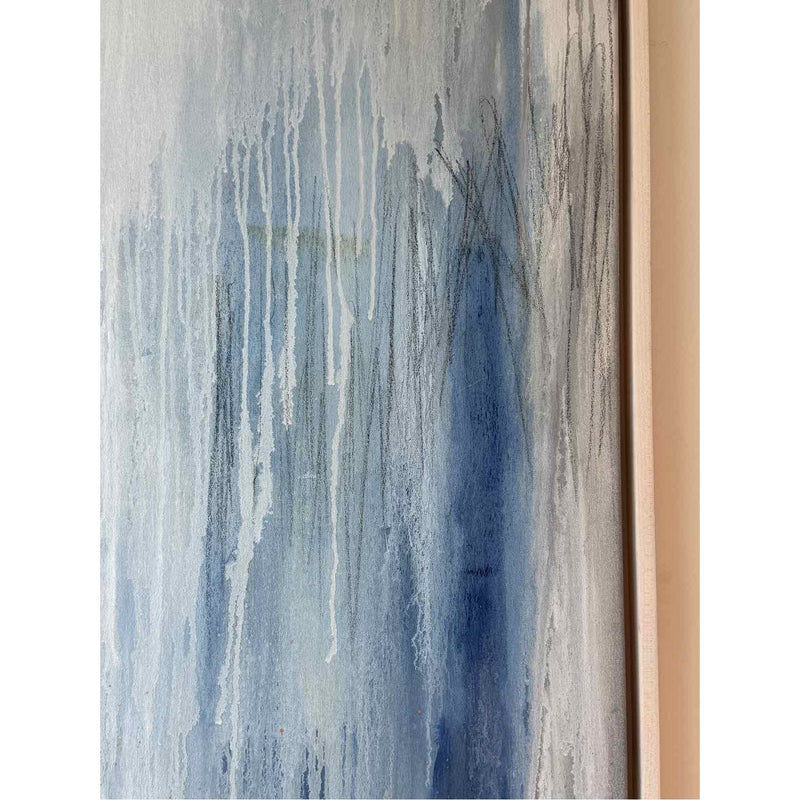 PAIR of 'Hidden History' 2014 Paintings in White Frames by Mary Nelson Sinclair
