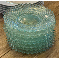 SET of 8 English Hobnail Glass Plates by Westmoreland
