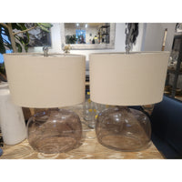 PAIR of Bubble Glass Table Lamps - colletteconsignment.com