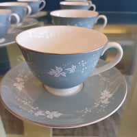 SET of 8 Coffee/Tea Cups w/ 8 Saucers by Royal Doulton "Reflection
