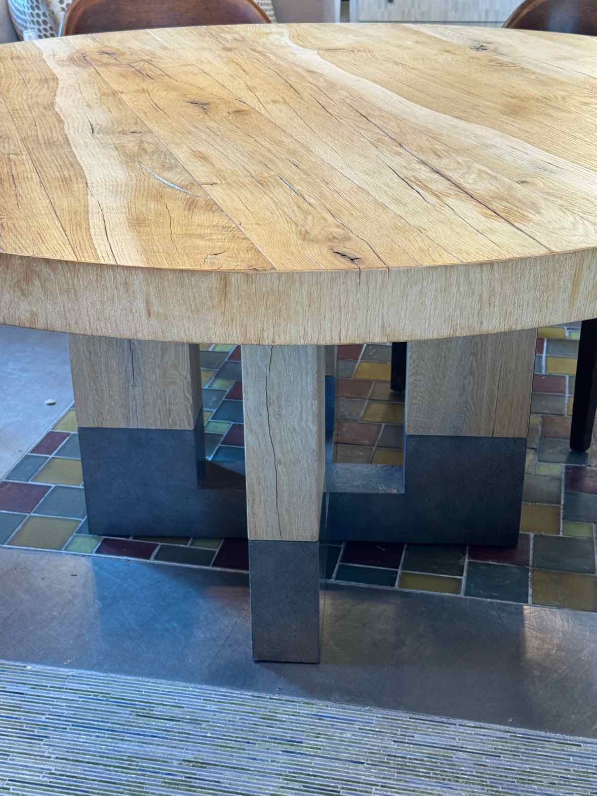 Artistica Home Verite 60" Round Blonde Wood Dining Table