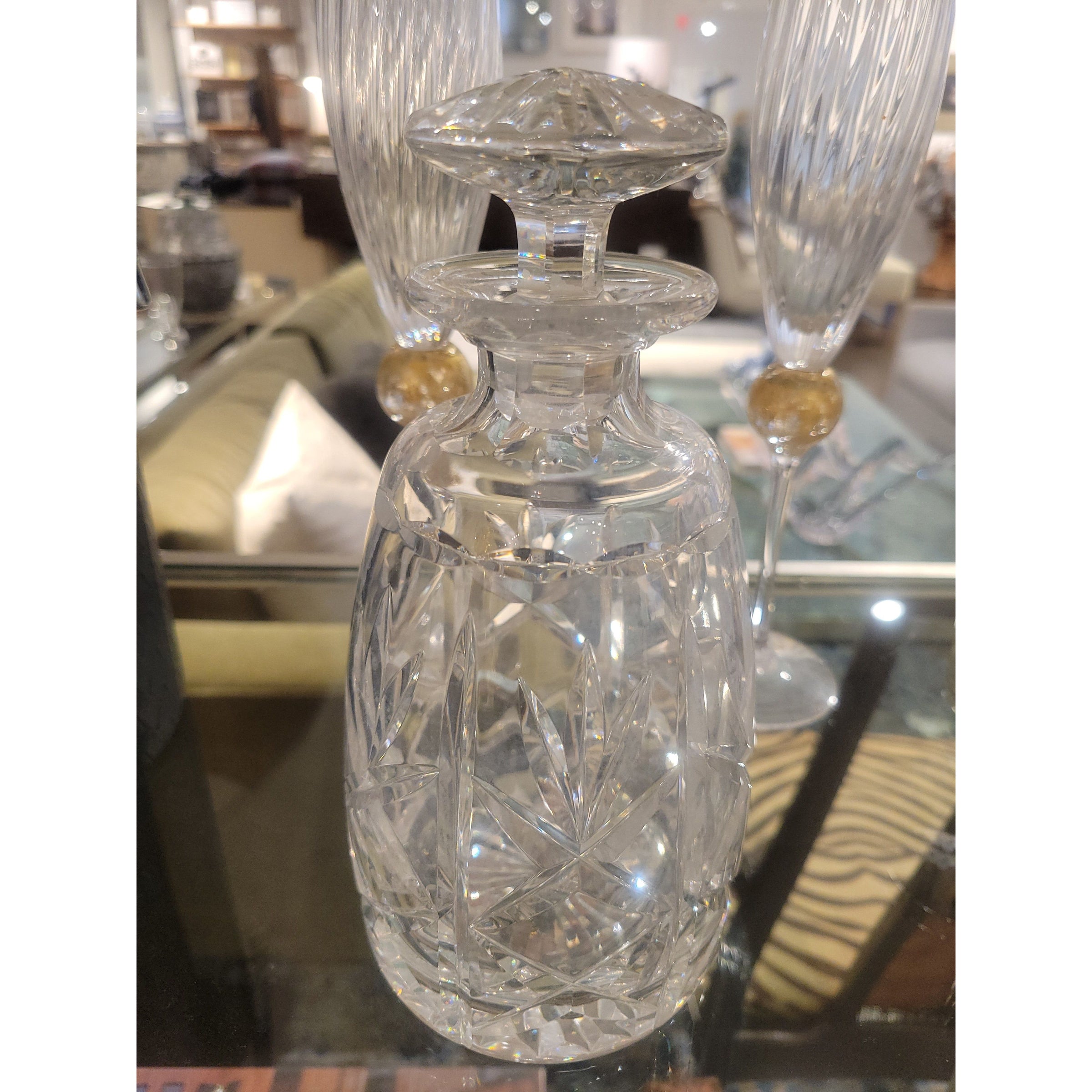 Round Glass Decanter by Stuart Crystal