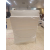 White Slipcover Roll Arm Chair (AS IS)