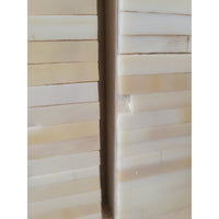 Custom Bone Inlay & Wood 4-Door Credenza w/ Black Marble Top