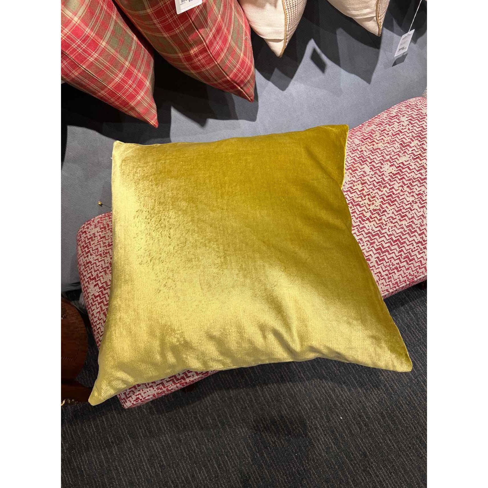 Pair of Silk Gold Velvet Pillows