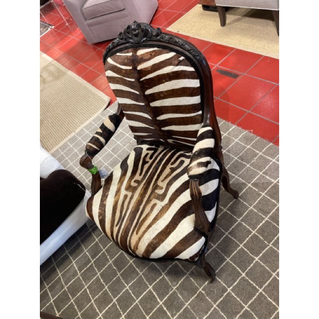 Pair of Zebra Upholstered Armchairs