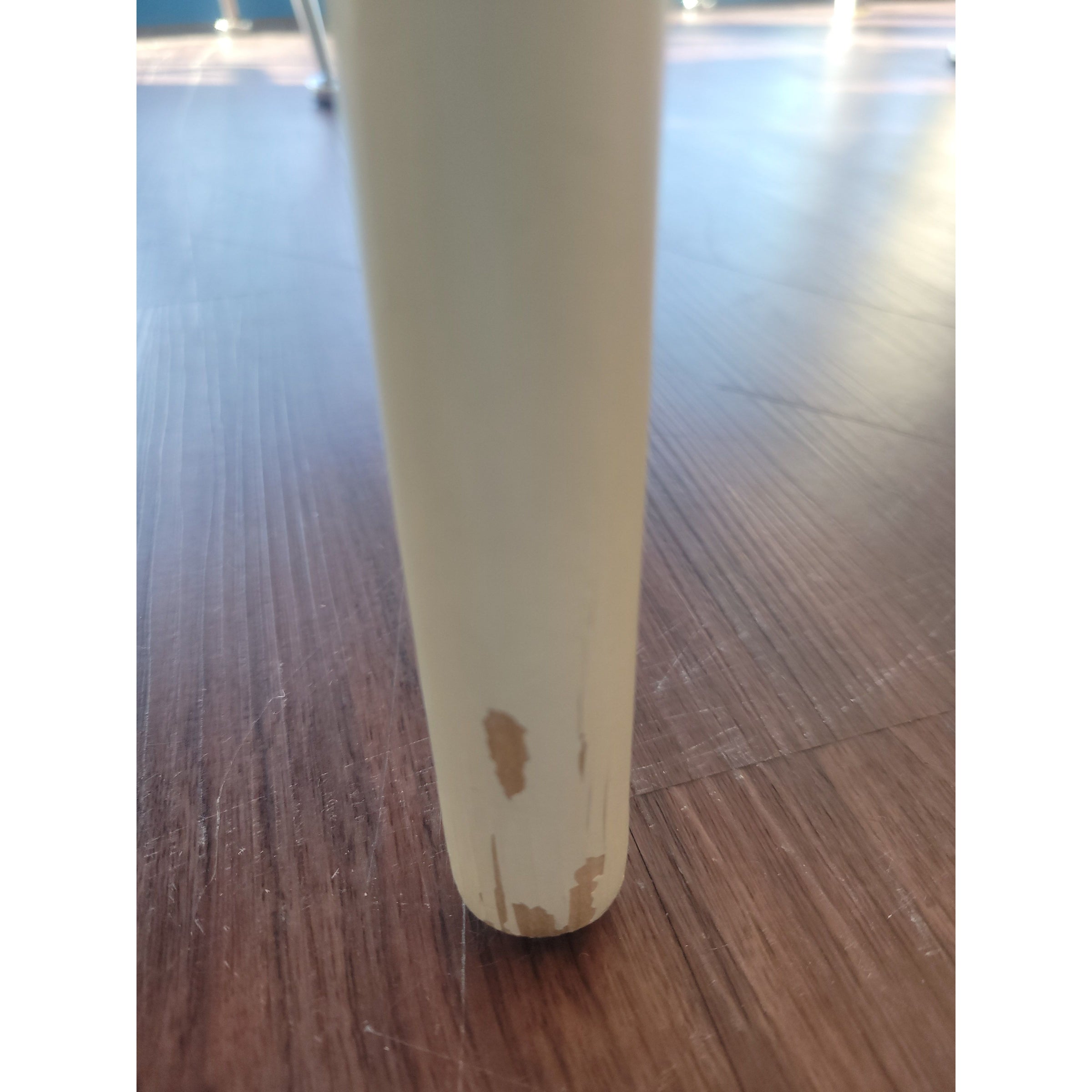 PAIR of Bulgarian Faux Bamboo Dining Chairs w/ Beige Cushions - AS IS