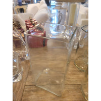 Tall Glass Rectangular Vase (AS IS)