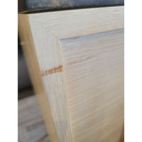 Custom Bone Inlay & Wood 4-Door Credenza w/ Black Marble Top