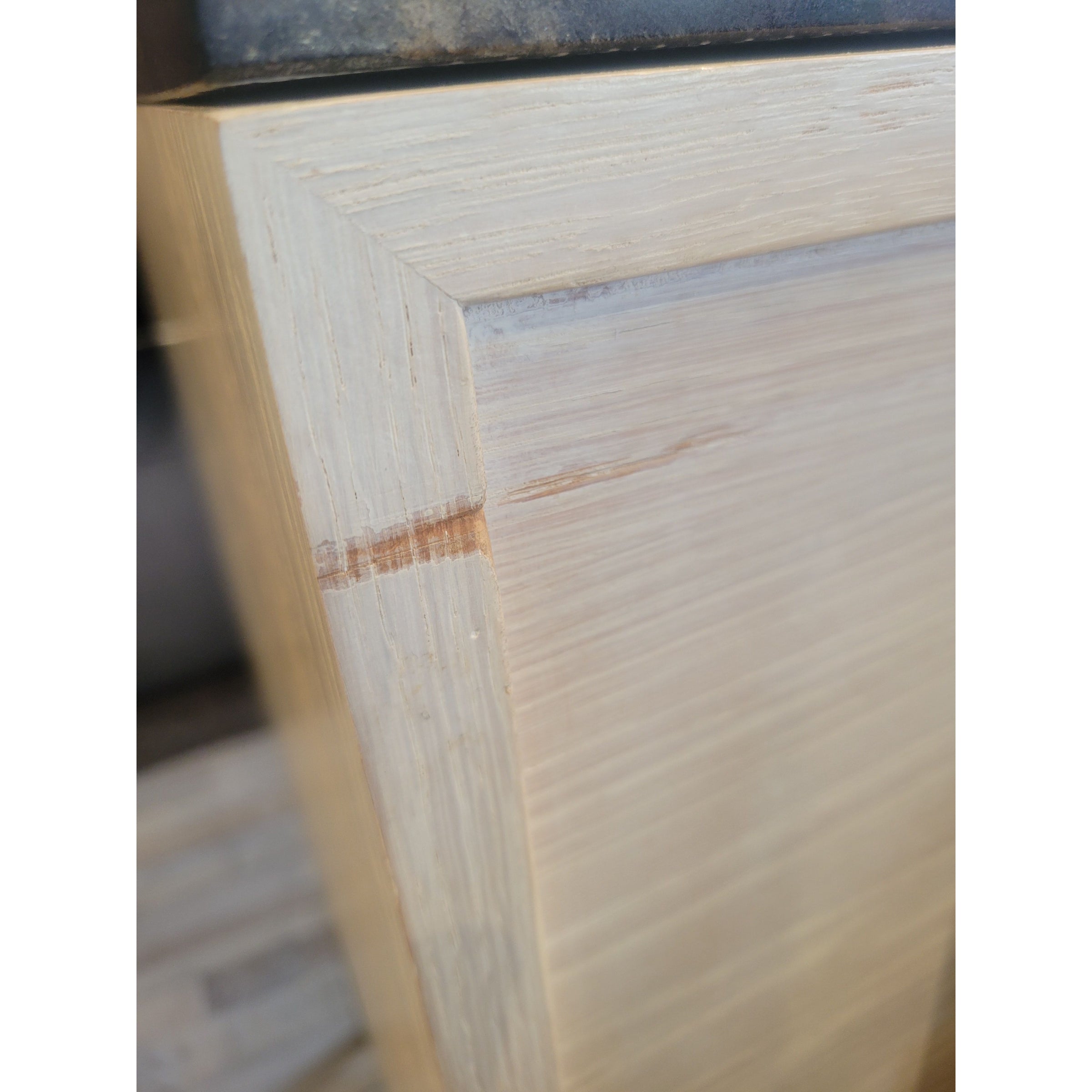 Custom Bone Inlay & Wood 4-Door Credenza w/ Black Marble Top