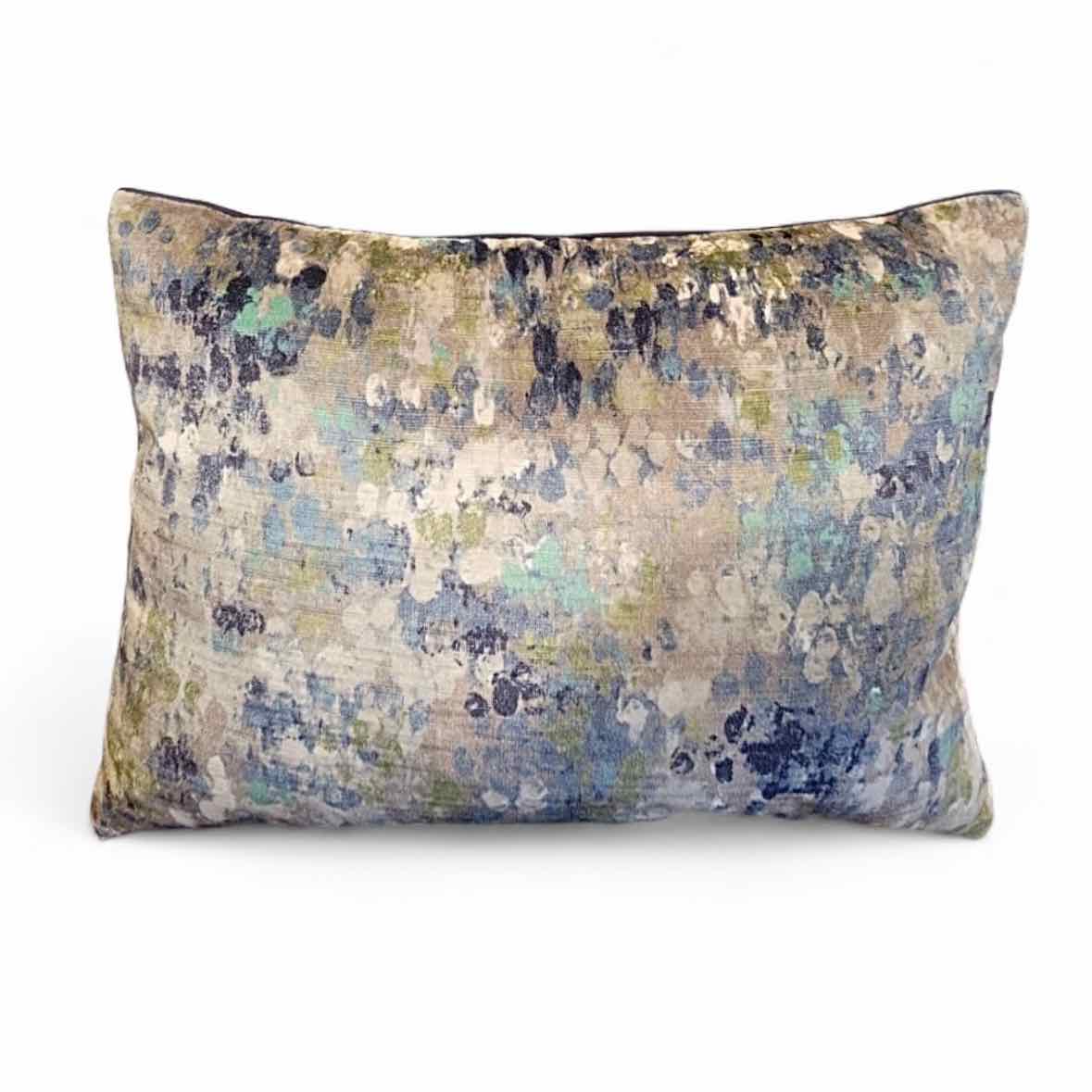 Painted Velvet Lumbar Pillow w/ Insert by Ryan Studio