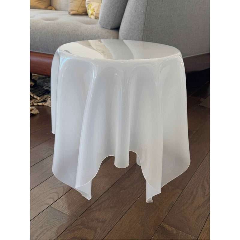 Illusion Ice Acrilic Side Table, 16"DX18"H