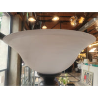 Bronze Finish Torchiere Floor Lamp w/ Frosted Glass Shade & Dimmer by Capital