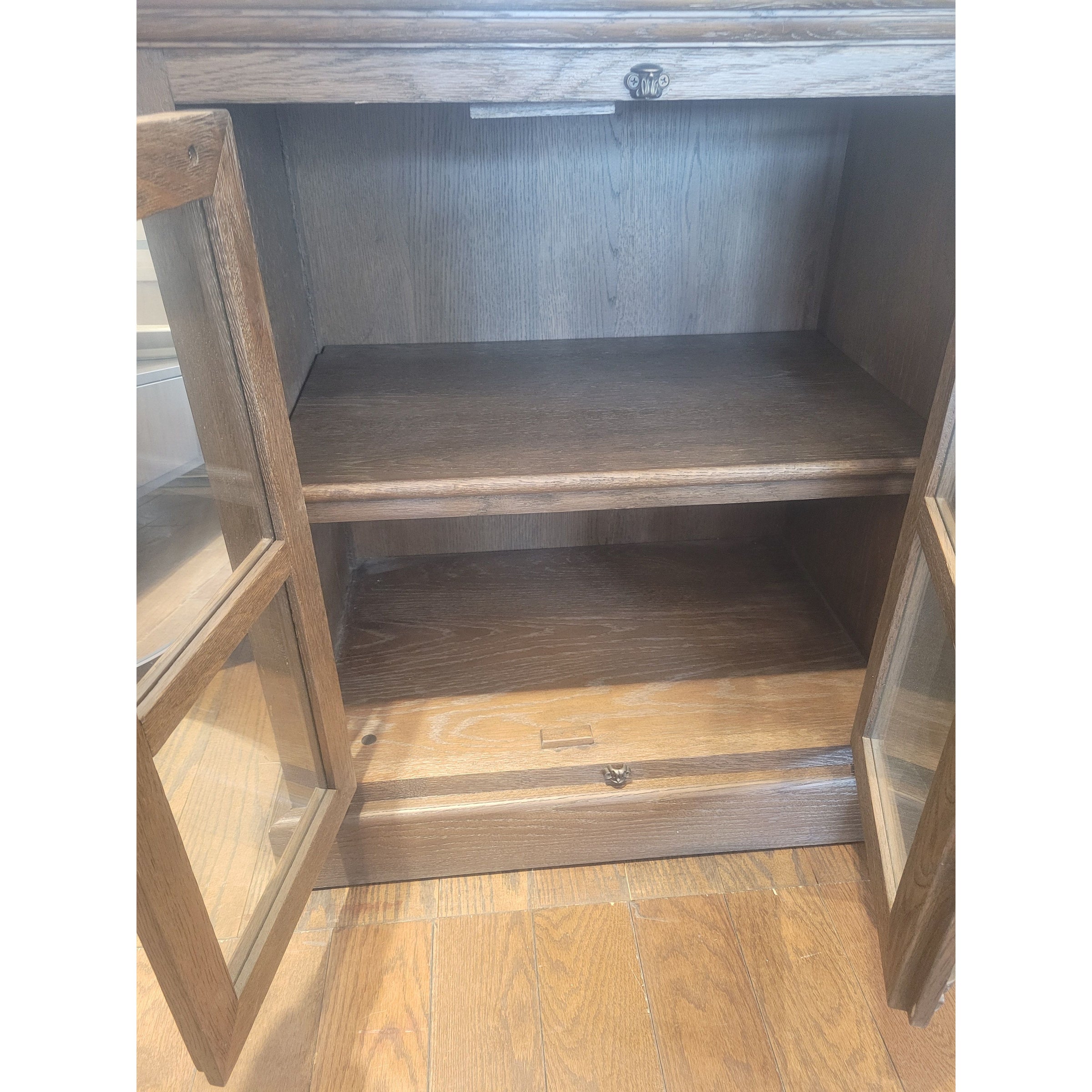 French Casement Oak Media Cabinet / Buffet by RH