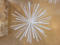PAIR of White Resin Urchins