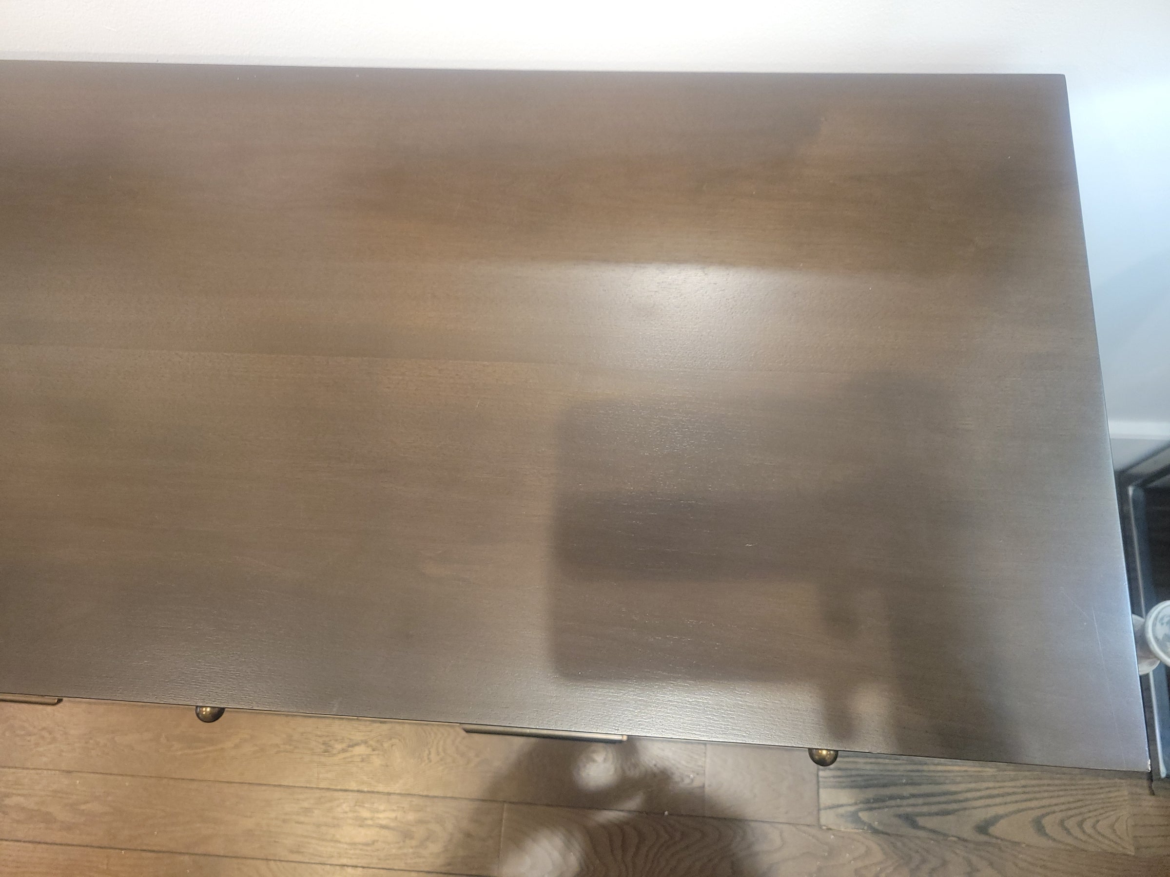 6-Drawer Walnut Dresser w/ Brassed Metal Pulls
