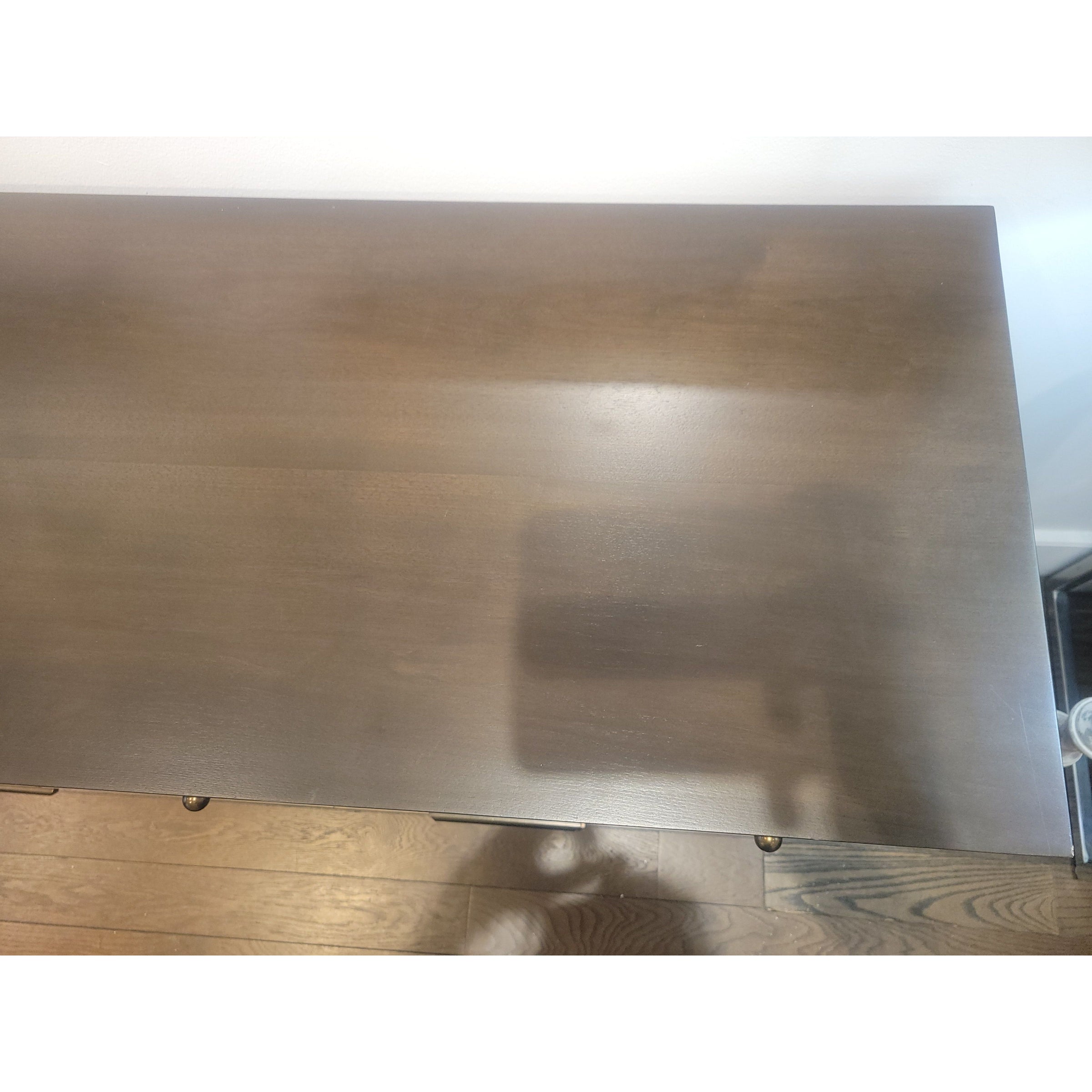6-Drawer Walnut Dresser w/ Brassed Metal Pulls