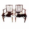 PAIR of Antique Mahogany Cowhide Chairs