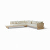 Performance Boucle Sectional w/ Ash Base & Side Table - AS IS
