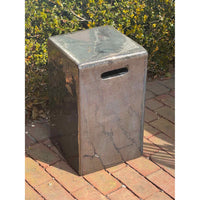 Inout Ceramic Side Table in Anthracite Gray - colletteconsignment.com