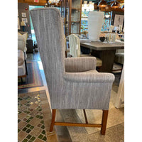 Custom Upholstered Vintage Gray Cashmere Armchair Attrib. to Hickory
