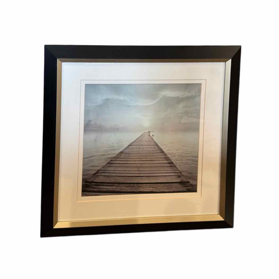 Dock Photograph in Black & Gold Frame - colletteconsignment.com
