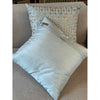 Pair of Gold Stem Beauties - Ivory Silk Throw Pillows 16"Sq