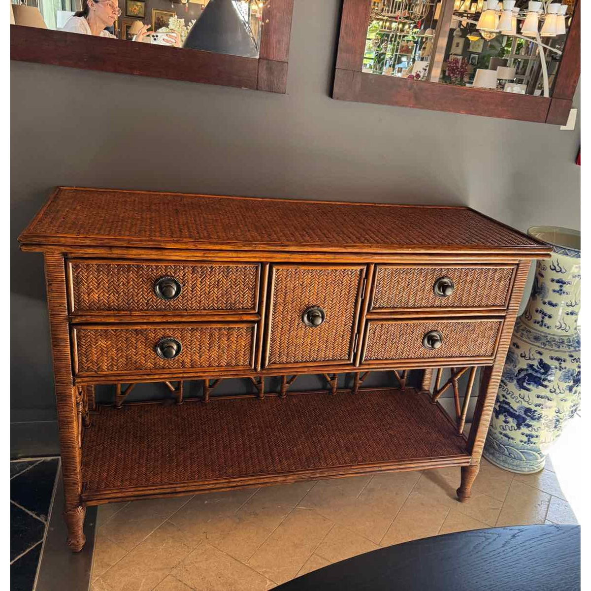 Woven Reed Credenza / Sideboard by Tommy Bahama