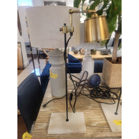 PAIR of Alabaster & Brass Lab Lights by Karakter x Anatomy Design - colletteconsignment.com