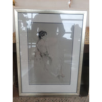 "Ballerina" Drawing by Peter Richardson in Silver Frame
