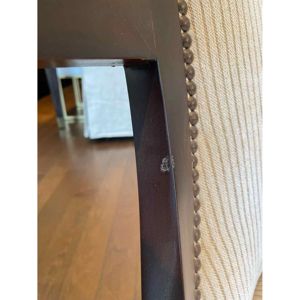 Leather Back Greek Key Lounge Chair by Thomas Pheasant for Baker (AS IS)