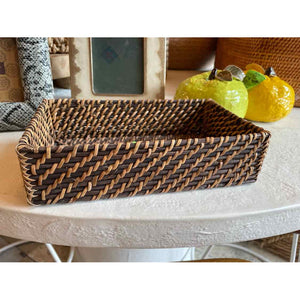 Small Brown Wicker Tray