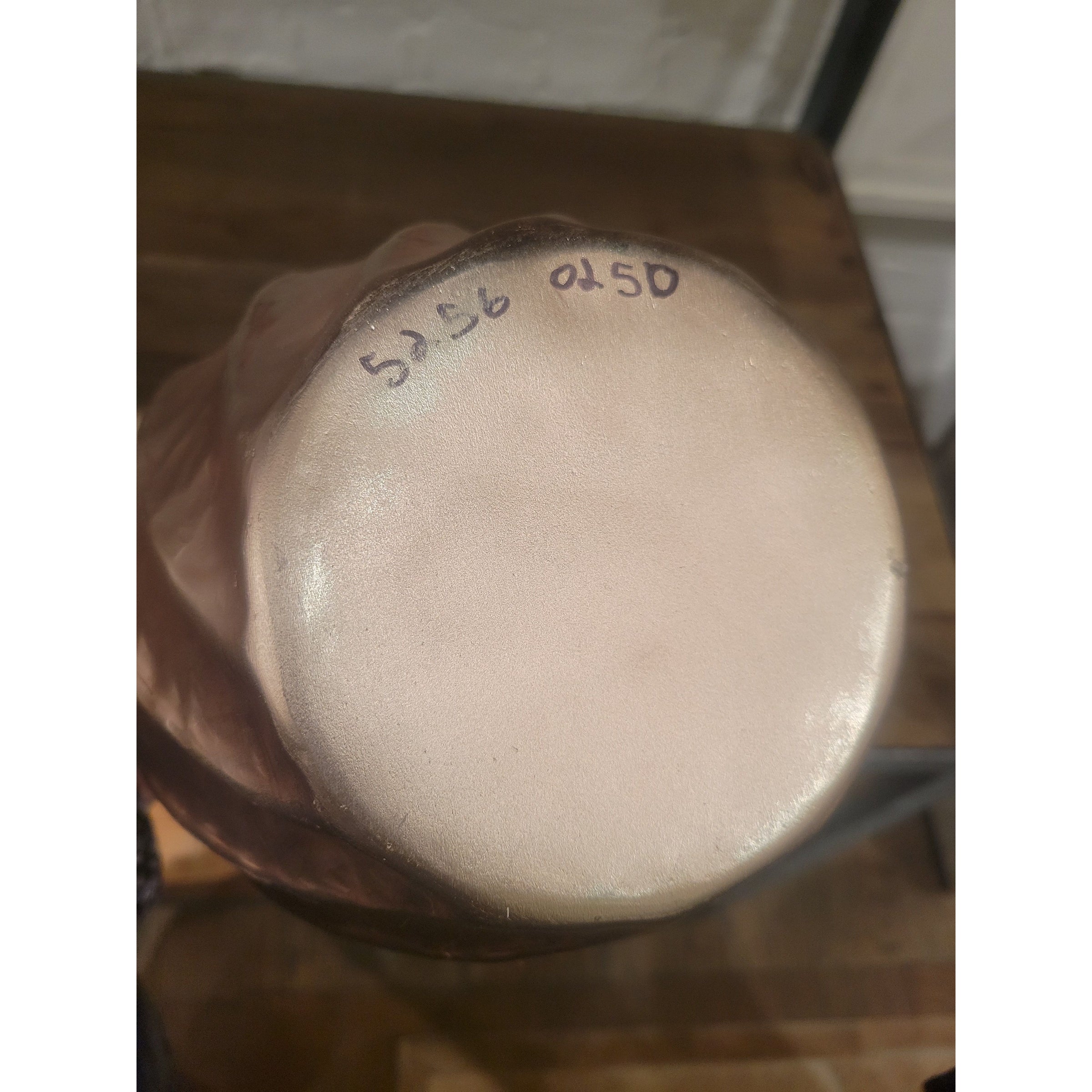 Tall Rose Gold Swirled Ceramic Vase