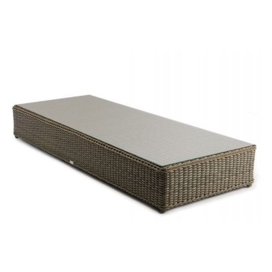 San Diego Wicker Sunbed / Coffee Table - colletteconsignment.com