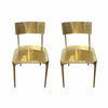 PAIR of Gold Tone Aluminum Indoor / Outdoor Chairs