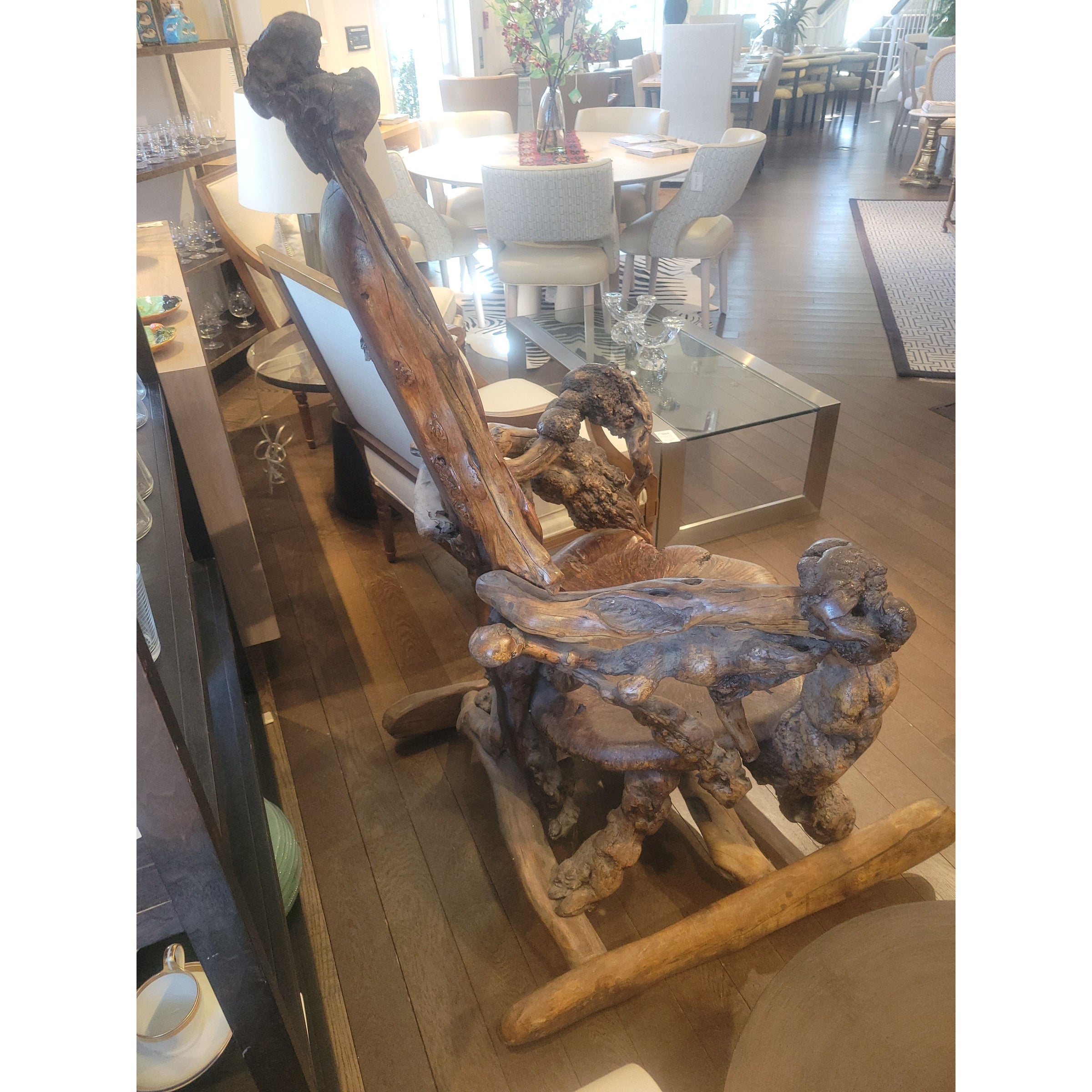 Vintage Rustic Root Rocking Chair