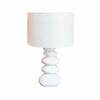 White Ceramic Stacked Stone Table Lamp