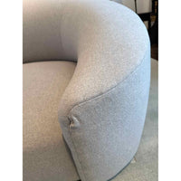 Damaged Curved Sofa in Merino Heather Grey 80"L x 36.5"W x 30"H (Retail @$5,340)
