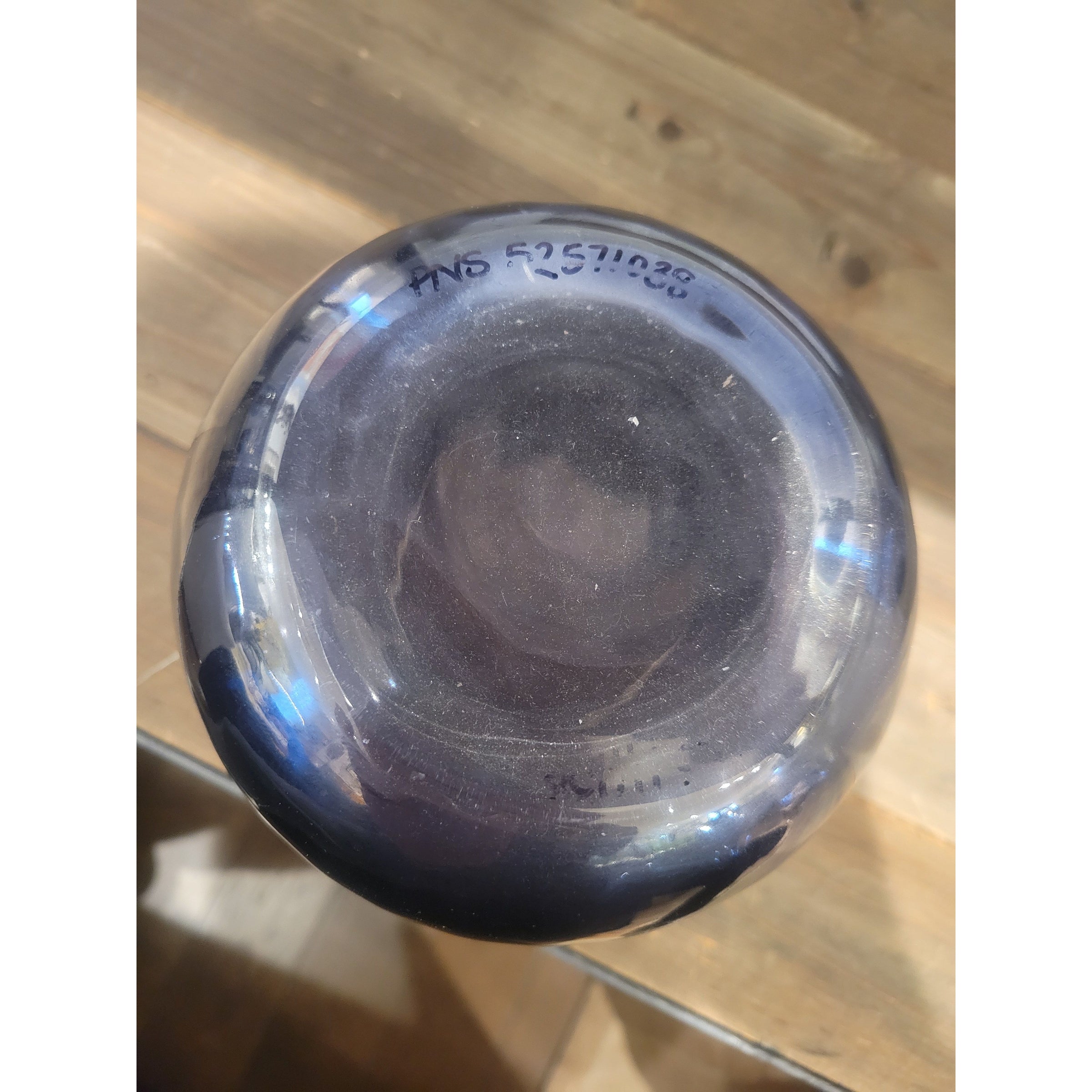 Short Indigo Glass Vase
