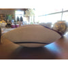 Maroon & Ivory Murano Glass Centerpiece Bowl
