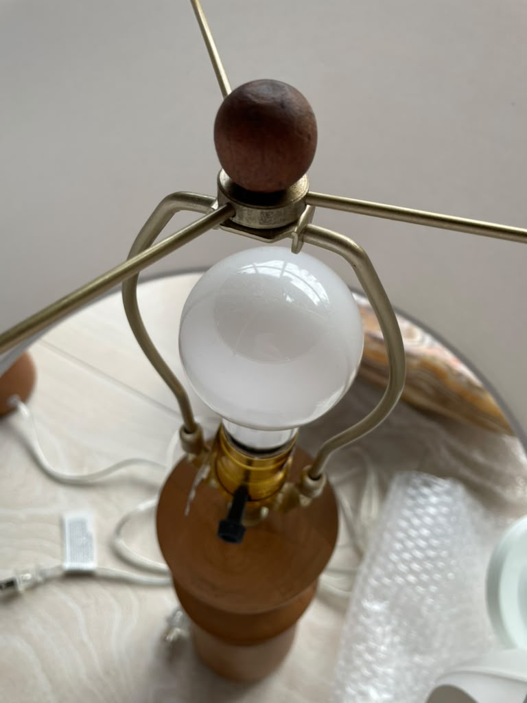 Pair of Wooden Table Lamps